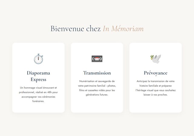 In Mémoriam — services de mémoire